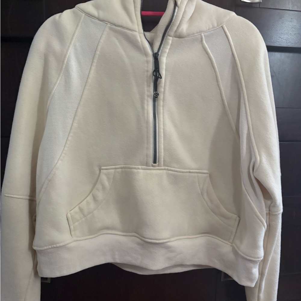 Lululemon Athletica Off-White Half-Zip Hoodie